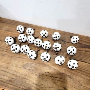 Ceramic Polka-dot Knobs (brass)